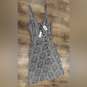 Heartloom Black and White Midi Dress